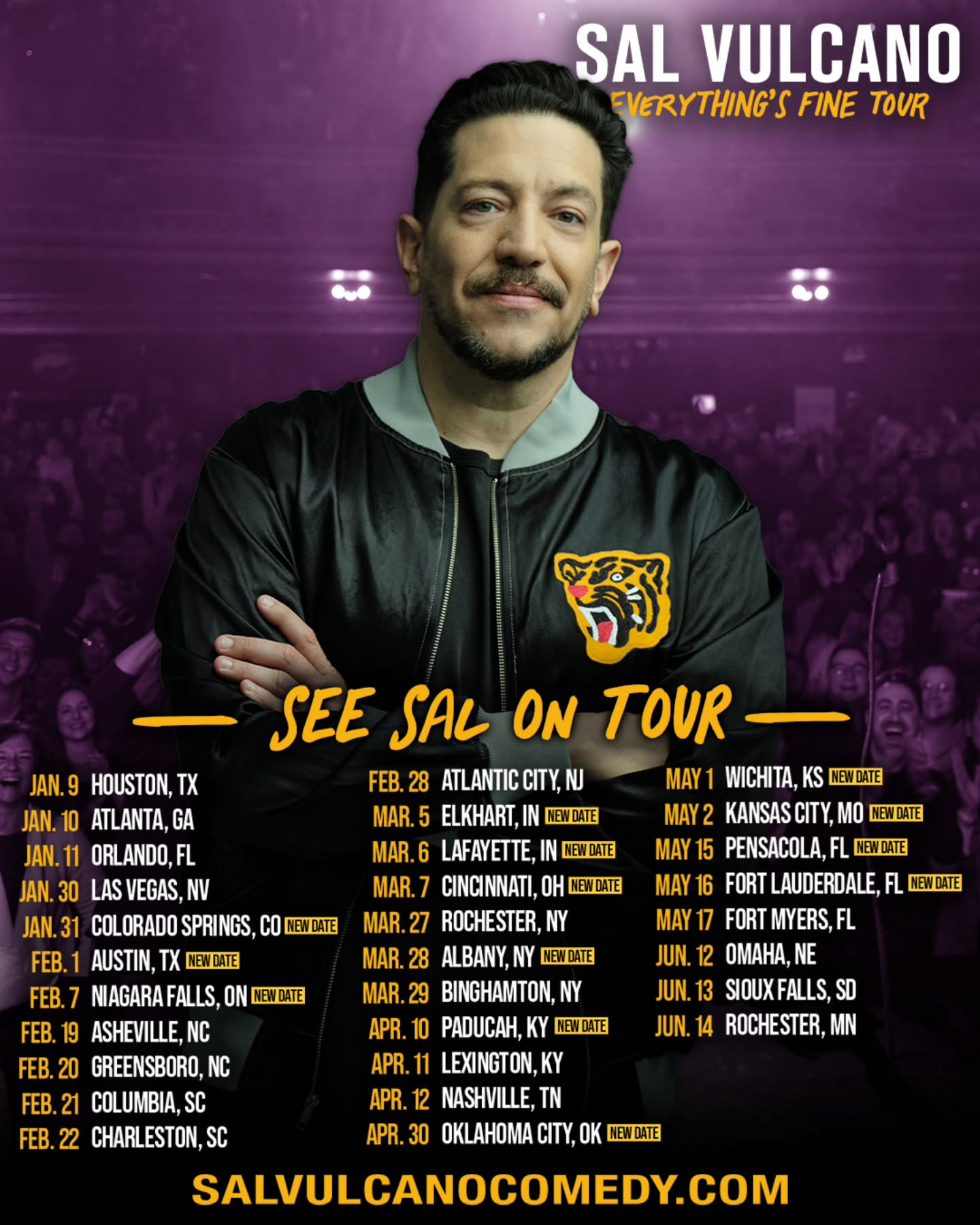 Sal Vulcano Everythings Fine Tour Poster 2026